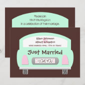 Invitation à la réception après mariage -- Voiture (Devant / Derrière)