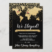 Invitation à la réception avec carte (Devant / Derrière)