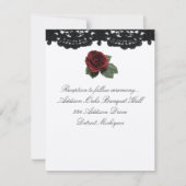 Invitation à la réception Conception de Roses et g (Devant)