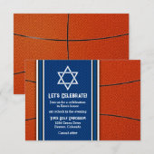 Invitation à la réception de Bar Mitzvah sur le th (Devant / Derrière)