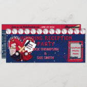 Invitation à la réception de billets de base-ball- (Devant / Derrière)