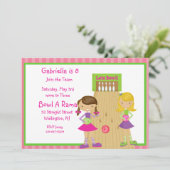 Invitation à la réception de bowling de filles ros (Debout devant)