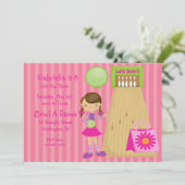 Invitation à la réception de bowling de filles ros (Debout devant)