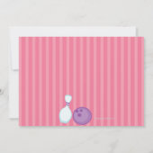 Invitation à la réception de bowling de filles ros (Dos)