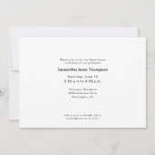 Invitation à la réception de fin d'études avec pho (Dos)