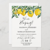 Invitation à la réception de fuite aux citrons (Devant / Derrière)