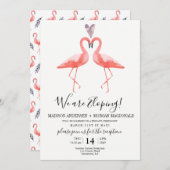 Invitation à la réception de fuite des flamants ro (Devant / Derrière)