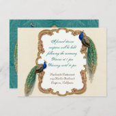 Invitation à la réception de Golden Peacock & Call (Devant / Derrière)