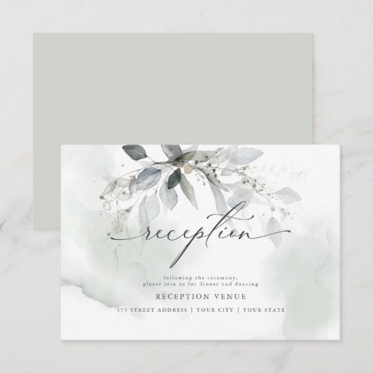 Invitation à la réception de l'aquarelle Pale Sage (Devant / Derrière)