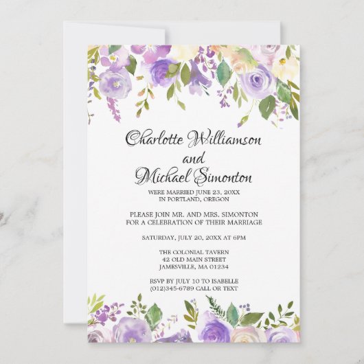 Invitation à la réception de l'ascenseur floral d' (Devant)