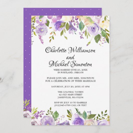 Invitation à la réception de l'ascenseur floral d' (Devant / Derrière)