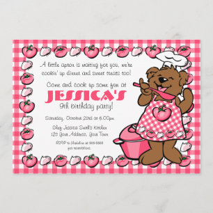 Invitation à la réception de l'ours Little Chef