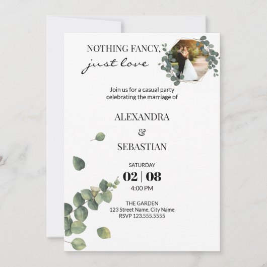 Invitation à la réception de mariage (Devant)