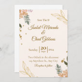 Invitation à la réception de mariage (Devant / Derrière)