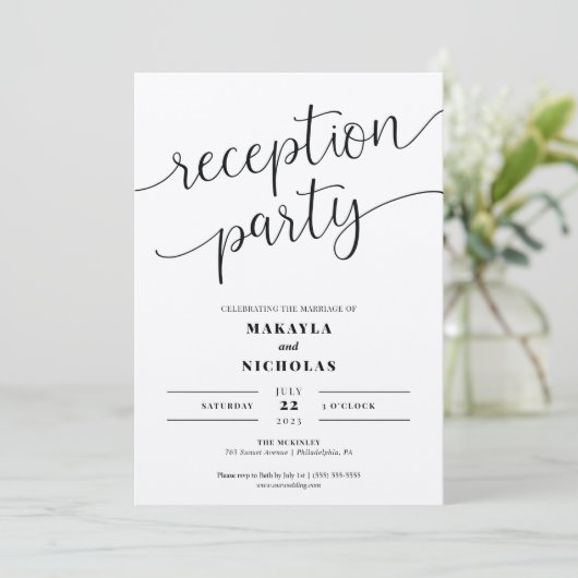 Invitation à la réception de mariage (Debout devant)