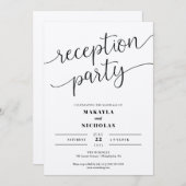 Invitation à la réception de mariage (Devant / Derrière)