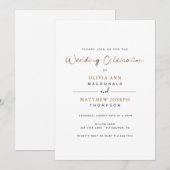 Invitation à la réception de mariage de luxe (Devant / Derrière)