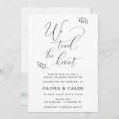 Invitation à la réception de mariage décontractée (Devant / Derrière)