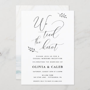 Invitation à la réception de mariage décontractée