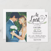 Invitation À La Réception De Mariage Dernier (Devant / Derrière)