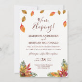 Invitation à la réception de mariage en automne (Devant)