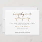 Invitation à la réception de mariage Happily Ever  (Devant)