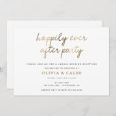 Invitation à la réception de mariage Happily Ever  (Devant / Derrière)
