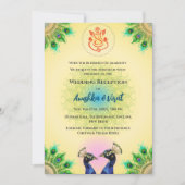 Invitation à la réception de mariage indienne (Devant)