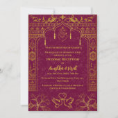 Invitation à la réception de mariage indienne (Devant)