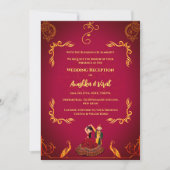 Invitation à la réception de mariage indienne (Devant)
