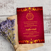 Invitation à la réception de mariage indienne