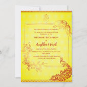 Invitation à la réception de mariage indienne (Devant)