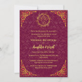 Invitation à la réception de mariage indienne (Devant)
