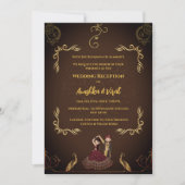 Invitation à la réception de mariage indienne (Devant)