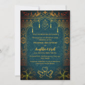 Invitation à la réception de mariage indienne (Devant)