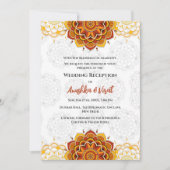 Invitation à la réception de mariage indienne (Devant)