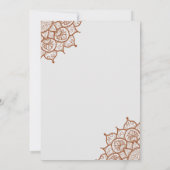 Invitation à la réception de mariage indienne (Dos)