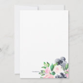 Invitation à la réception de mariage intime (Dos)