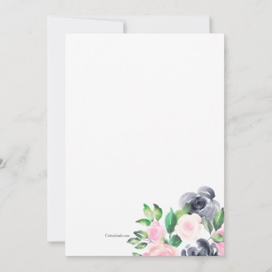 Invitation à la réception de mariage intime (Dos)