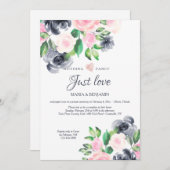 Invitation à la réception de mariage intime (Devant / Derrière)