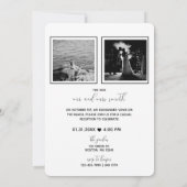 Invitation à la réception de mariage intime modern (Dos)