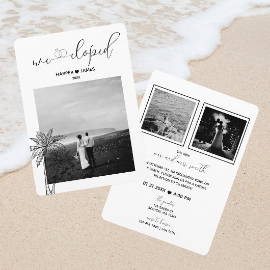 Invitation à la réception de mariage intime modern