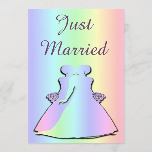Invitation à la réception de mariage lesbienne Gay (Dos)