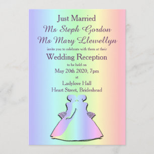 Invitation à la réception de mariage lesbienne Gay