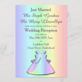 Invitation à la réception de mariage lesbienne Gay (Devant)