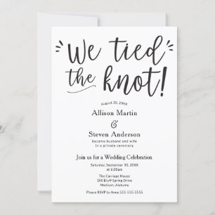 Invitation à la réception de mariage Nous avons no