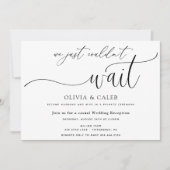 Invitation à la réception de mariage 'Nous n'avons (Devant)