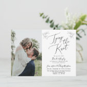 Invitation à la réception de mariage Tying the Kno (Debout devant)