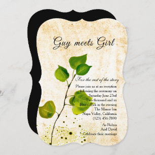 Invitation à la réception Décontractée des Feuille