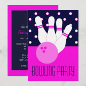 Invitation à la réception des filles de Pink & Blu (Devant / Derrière)